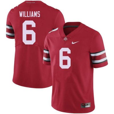 Men's Ohio State Buckeyes #6 Jameson Williams Red Nike NCAA College Football Jersey Hot TYO7344WR